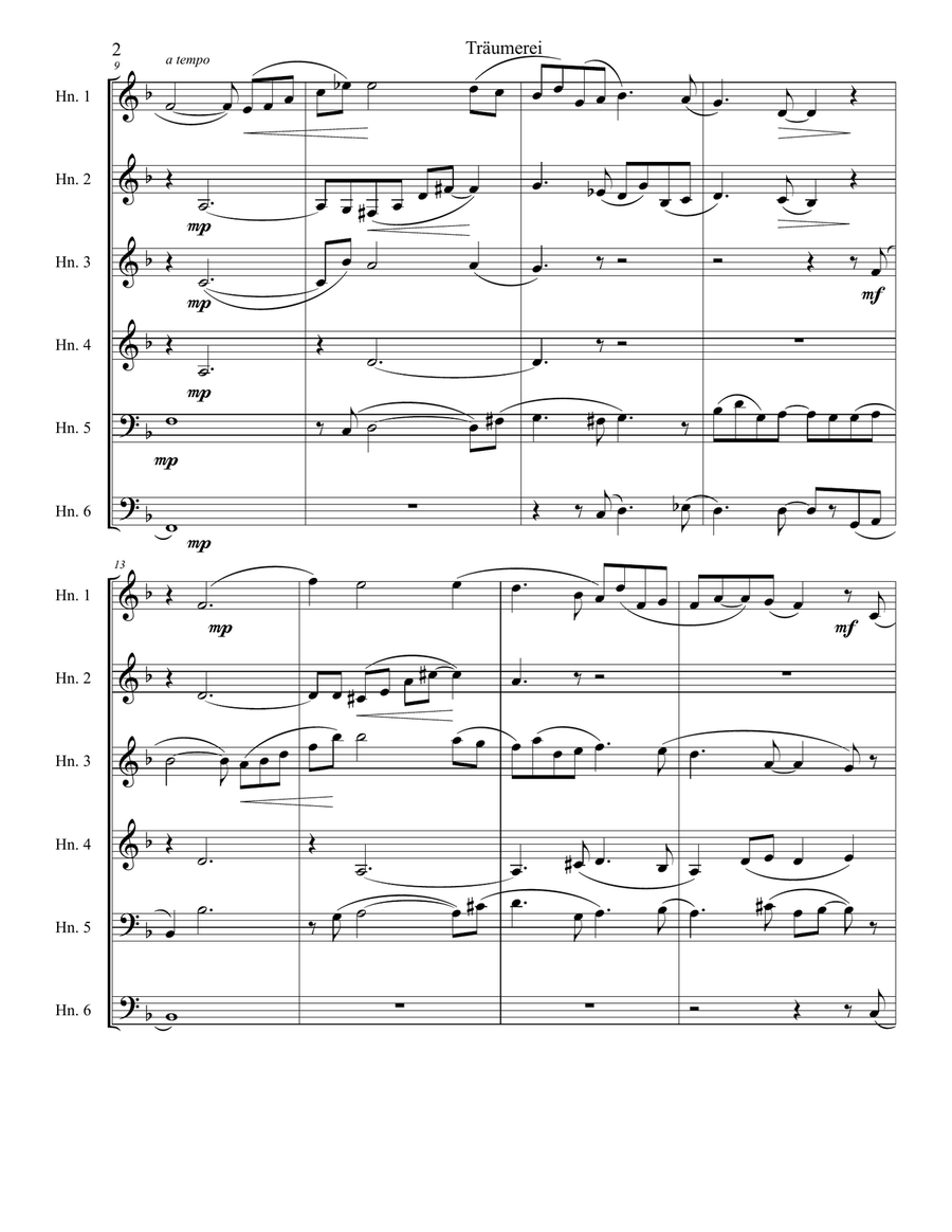Träumerei Small Ensemble scores gallery preview page 2