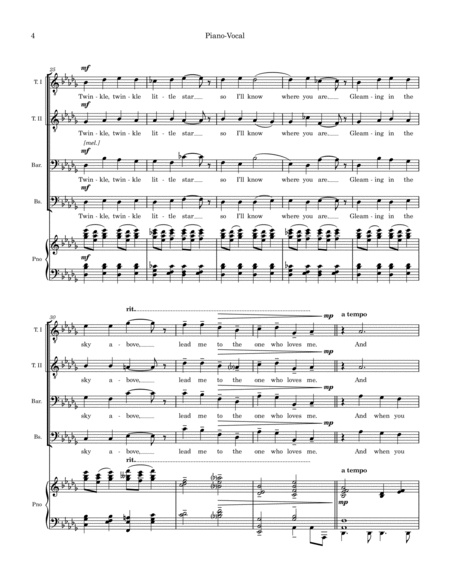 The Second Star To The Right by Sammy Fain TTBB - Digital Sheet Music