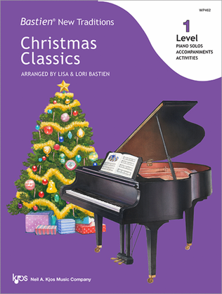 Book cover for Bastien New Traditions: Christmas Classics, Level 1