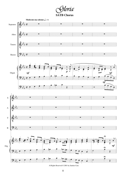 "Gloria" for SATB choir, solo voices and organ - From Missa Solemnis image number null