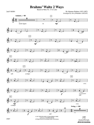 Brahms' Waltz 2 Ways: 2nd F Horn