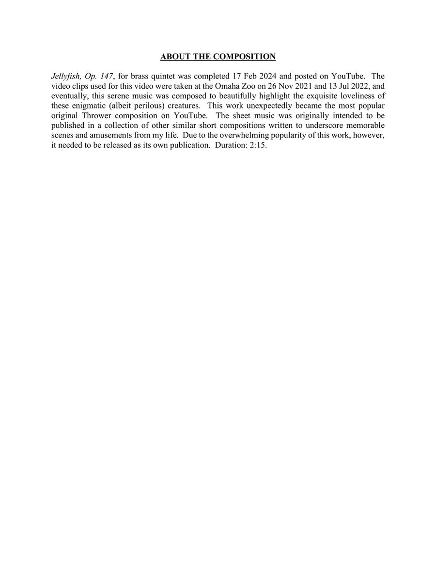 Jellyfish, Op. 147 Brass Quintet scores gallery preview page 4