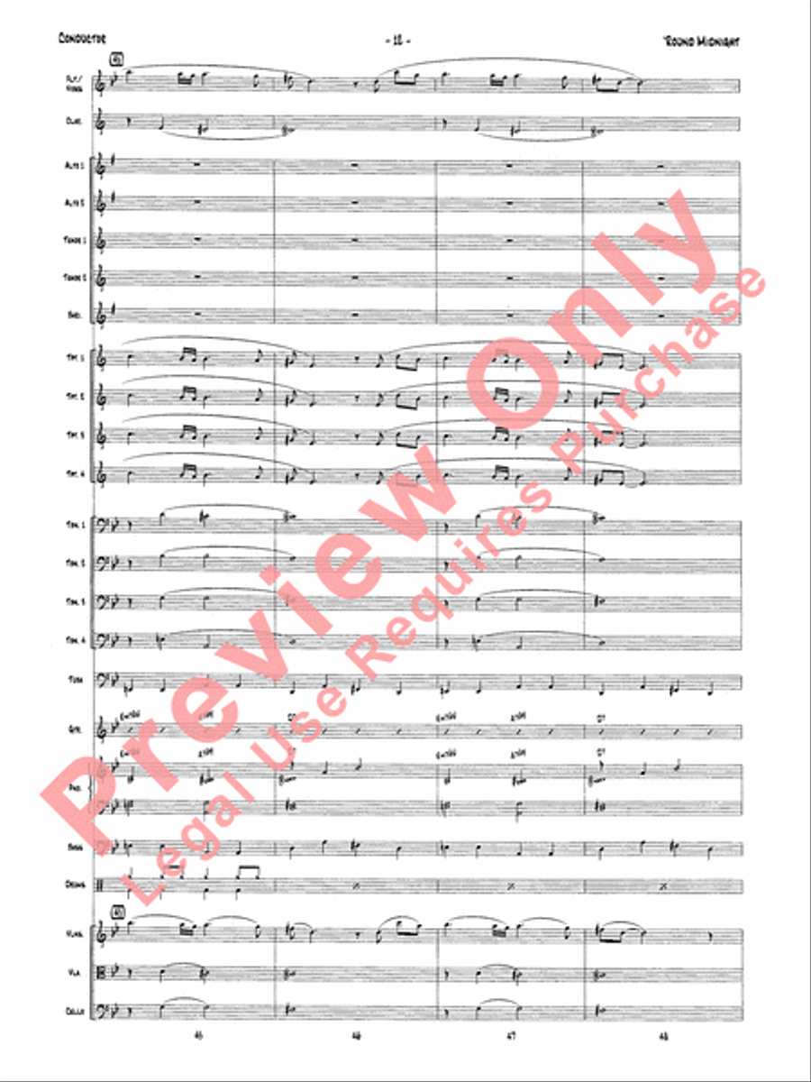 'Round Midnight Jazz Ensemble scores gallery preview page 15