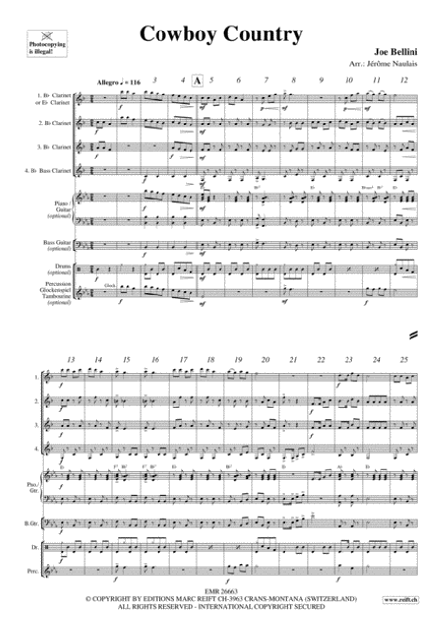 Cowboy Country Clarinet scores gallery preview page 3