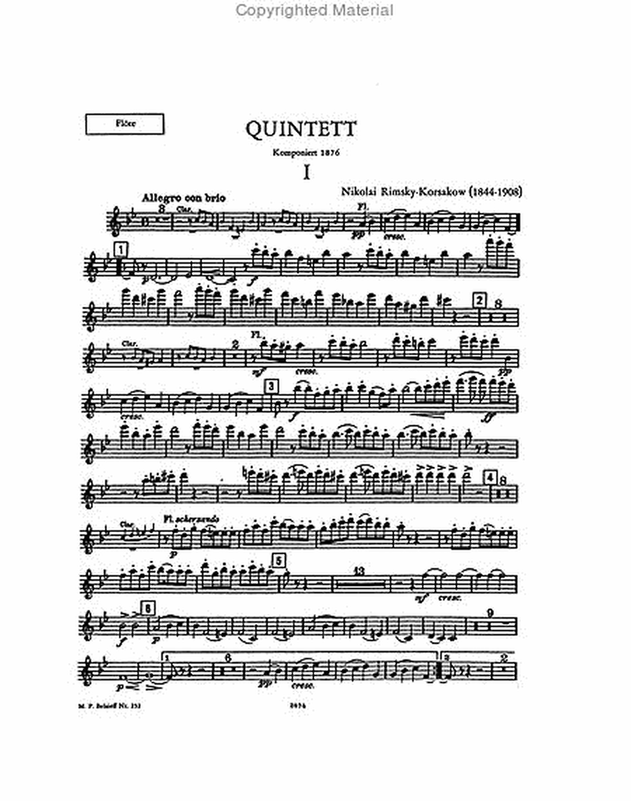 Quintet in Bb Major Op. posthumous