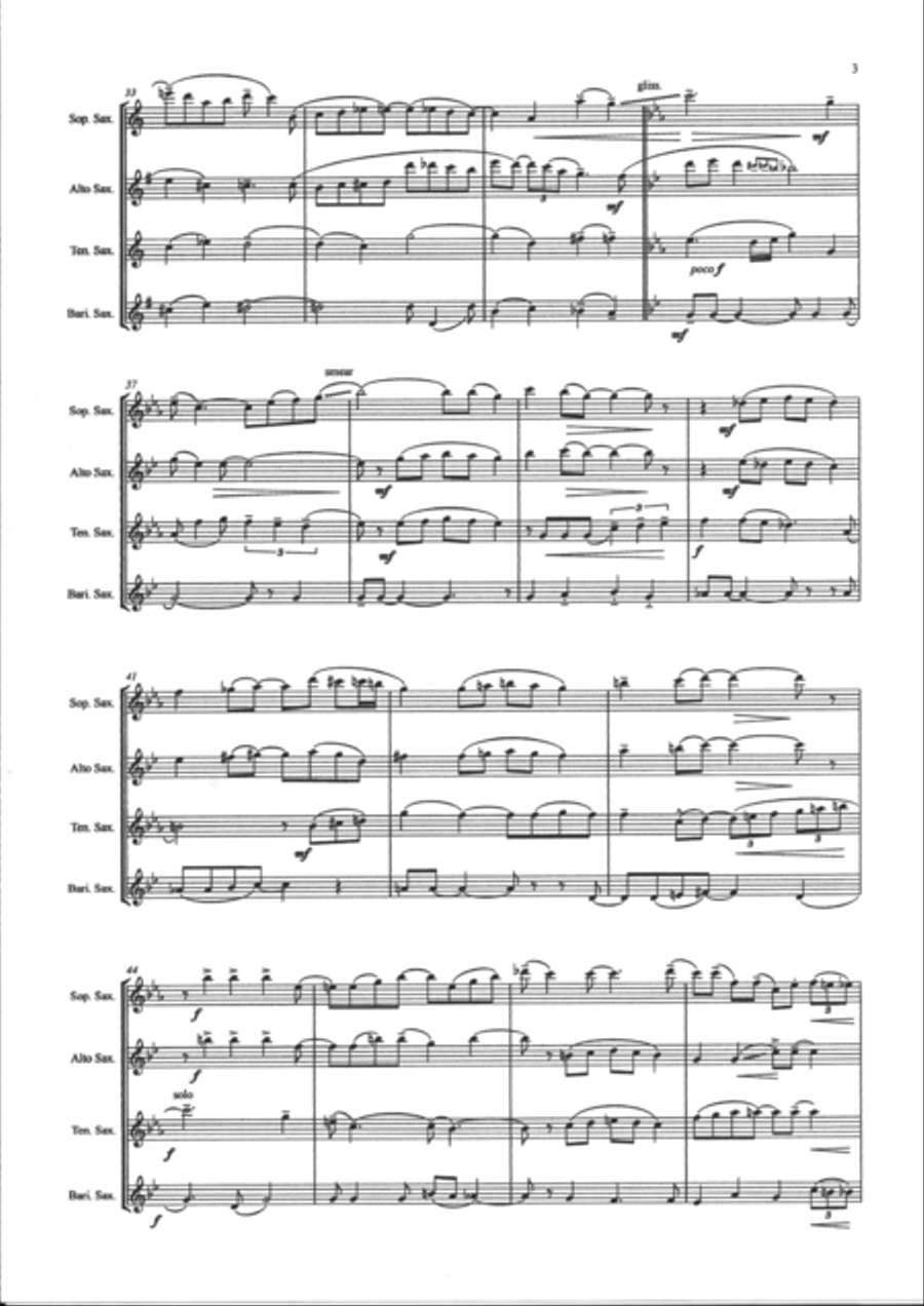Anything Goes Saxophone Quartet scores gallery preview page 4