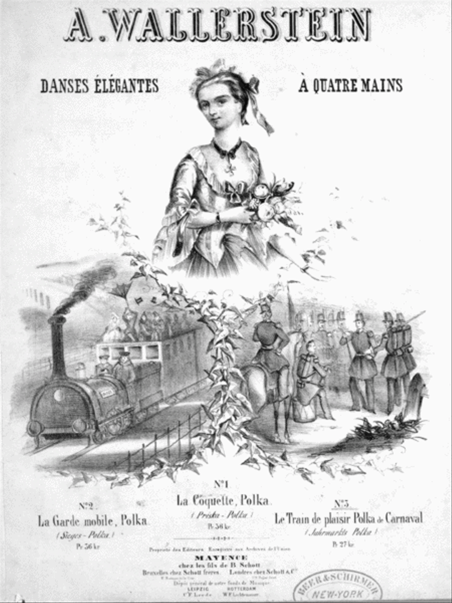 Le Train de plaisir Polka de Carnaval. Jahrmarkts Polka Piano Solo scores gallery preview page 1
