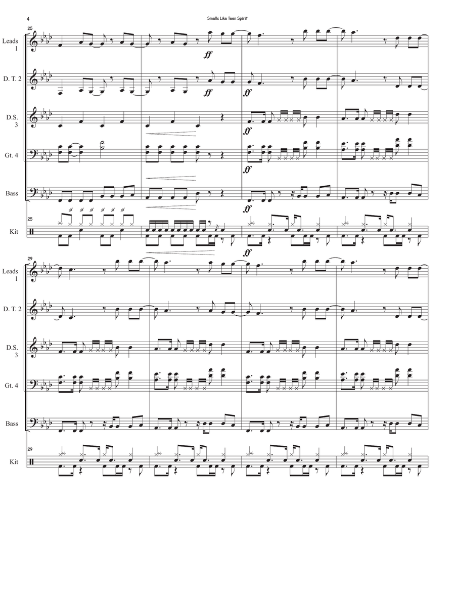 Smells Like Teen Spirit Steel Drum Band scores gallery preview page 4