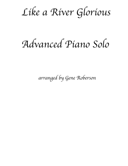Like a River Glorious Advanced Piano Solo image number null