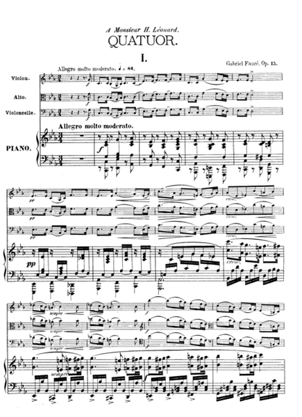 Fauré - Piano Quartet No.1, Op.15 (Score & Parts)
