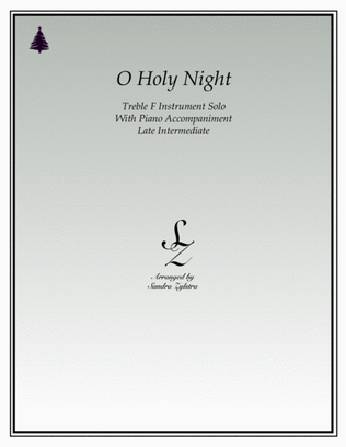 O Holy Night (treble F instrument solo)