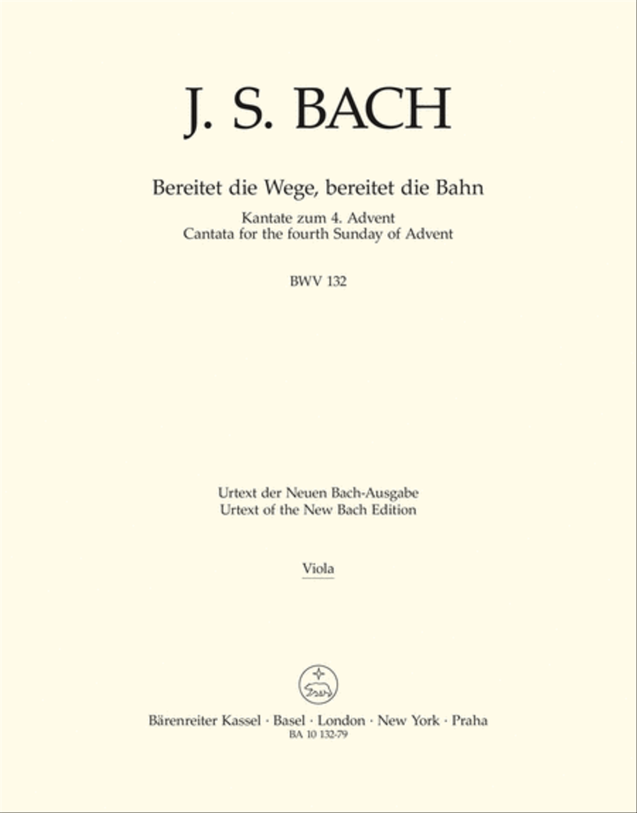 Bereitet die Wege, bereitet die Bahn, BWV 132 Viola scores gallery preview page 1