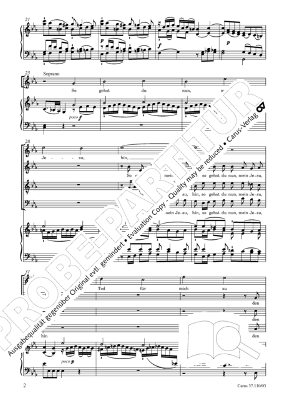 Markuspassion. Werkausgabe Reihe 1, Bd. 7 (Homilius) 4-Part scores gallery preview page 9
