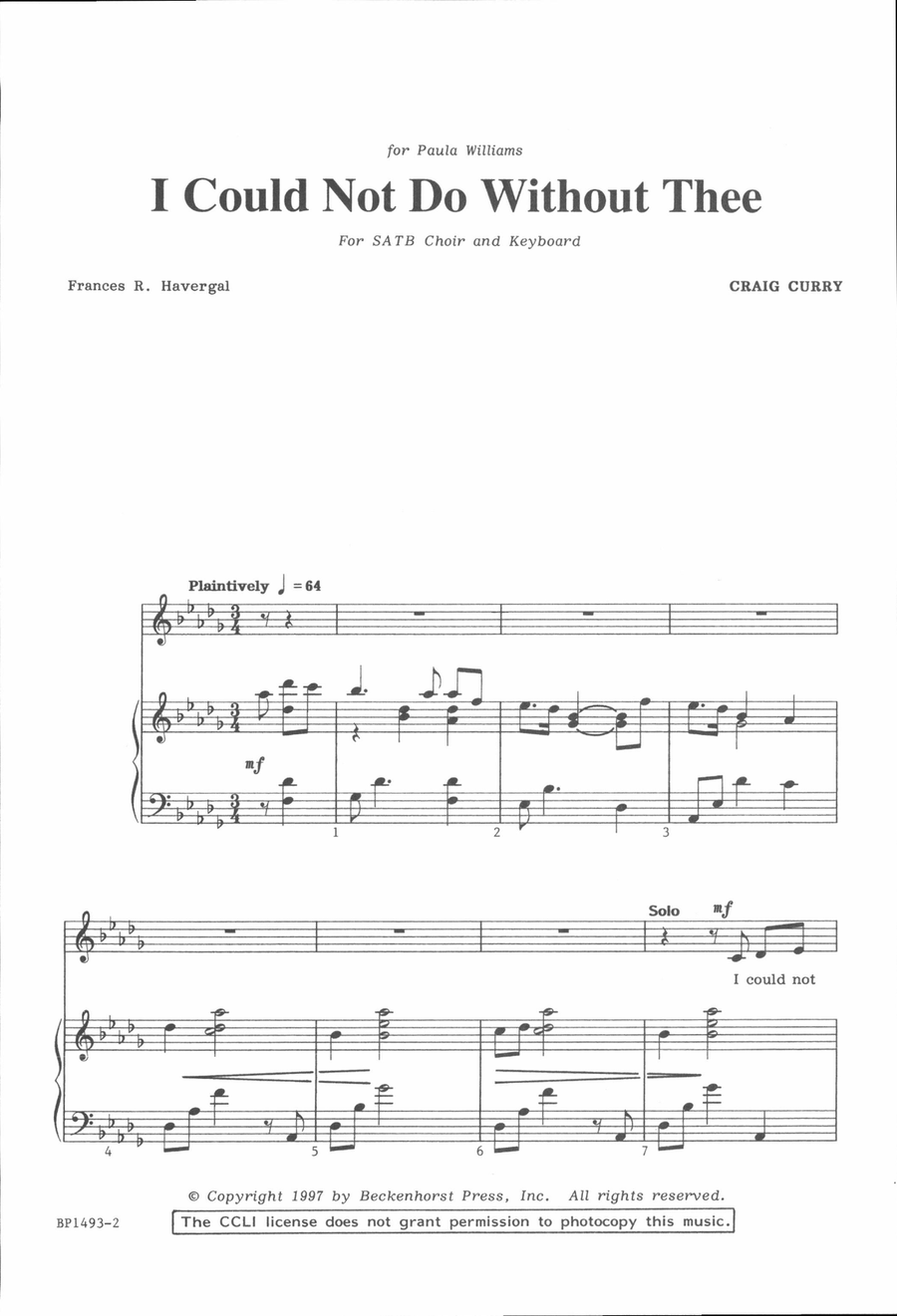 I Could Not Do without Thee 4-Part scores gallery preview page 2