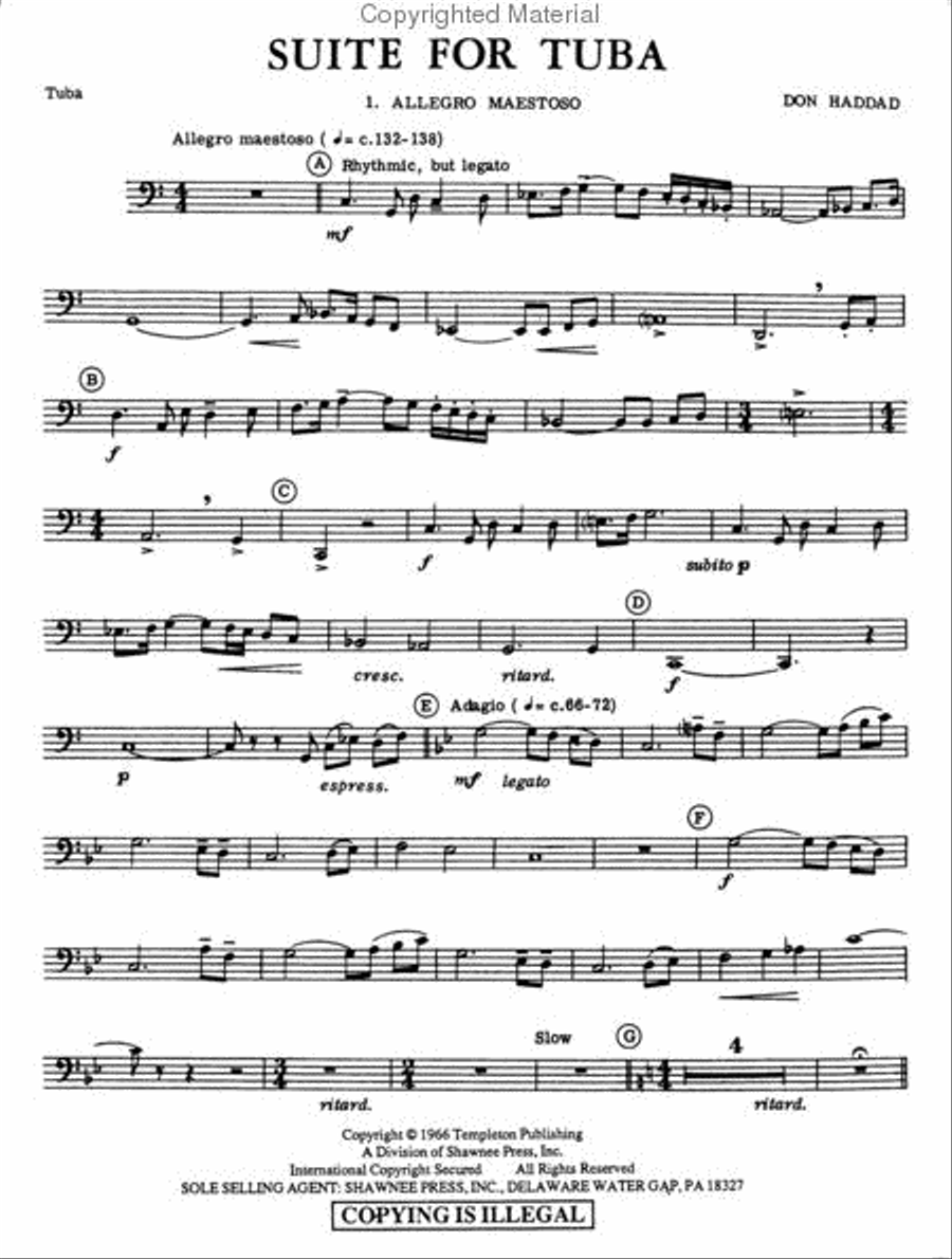 Suite for Tuba Tuba scores gallery preview page 2