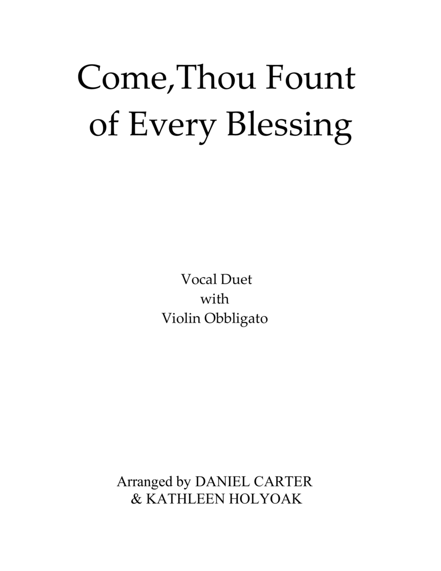 Come Thou Fount of Every Blessing, Vocal Duet image number null