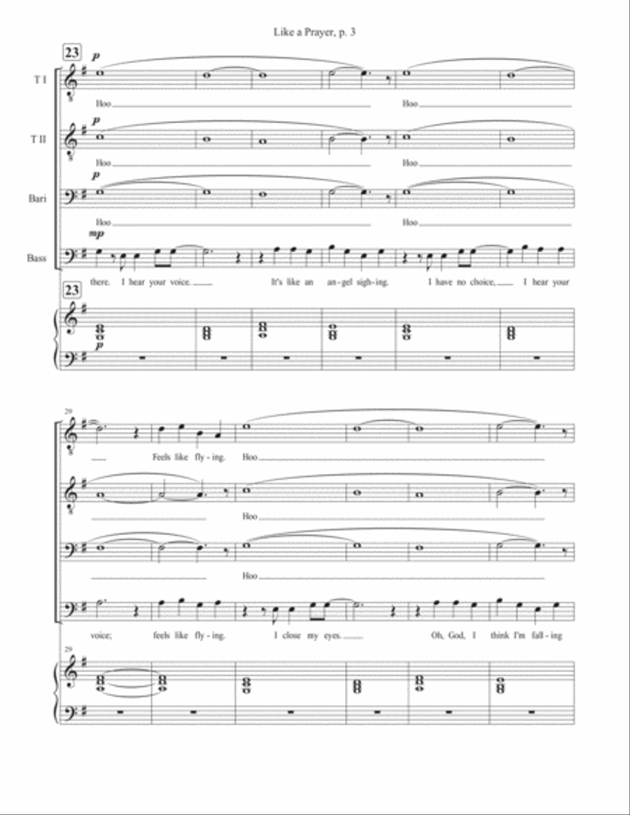 Like A Prayer TTBB scores gallery preview page 3