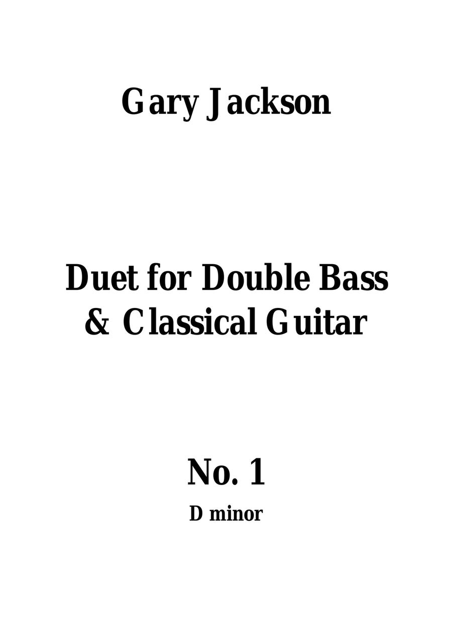 Duet for Double Bass and Classical Guitar No. 1 in D Minor String Orchestra scores gallery preview page 3