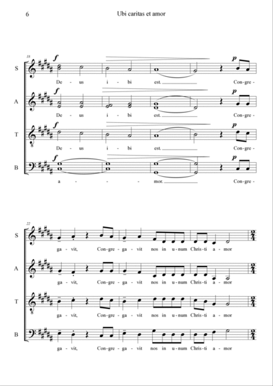 Ubi caritas et amor Ubi caritas et amor Divisi scores gallery preview page 6