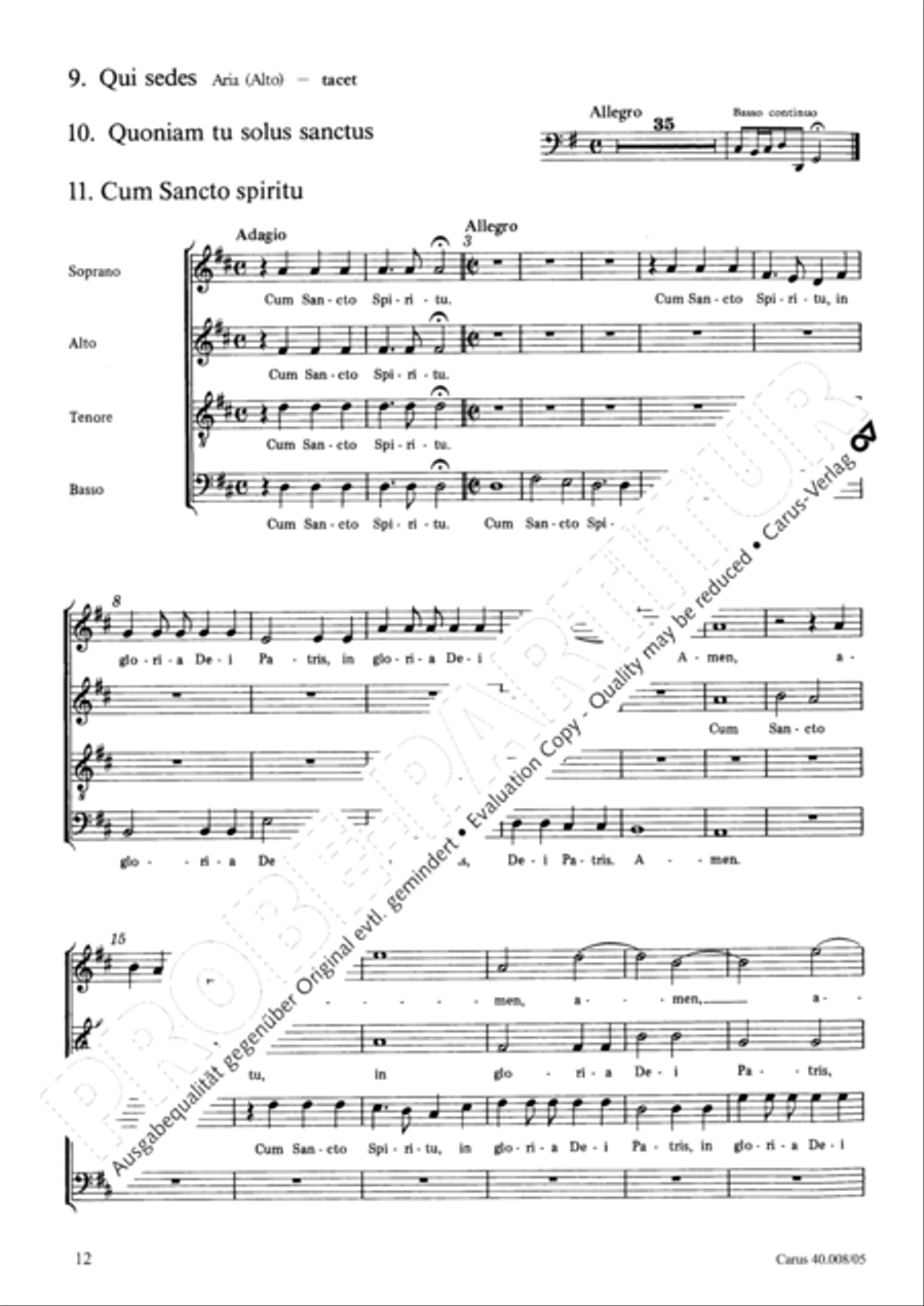 Introduzione e Gloria 4-Part scores gallery preview page 13