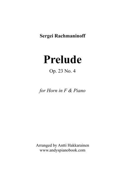 Prelude in D, Op. 23 No. 4 - Horn & Piano