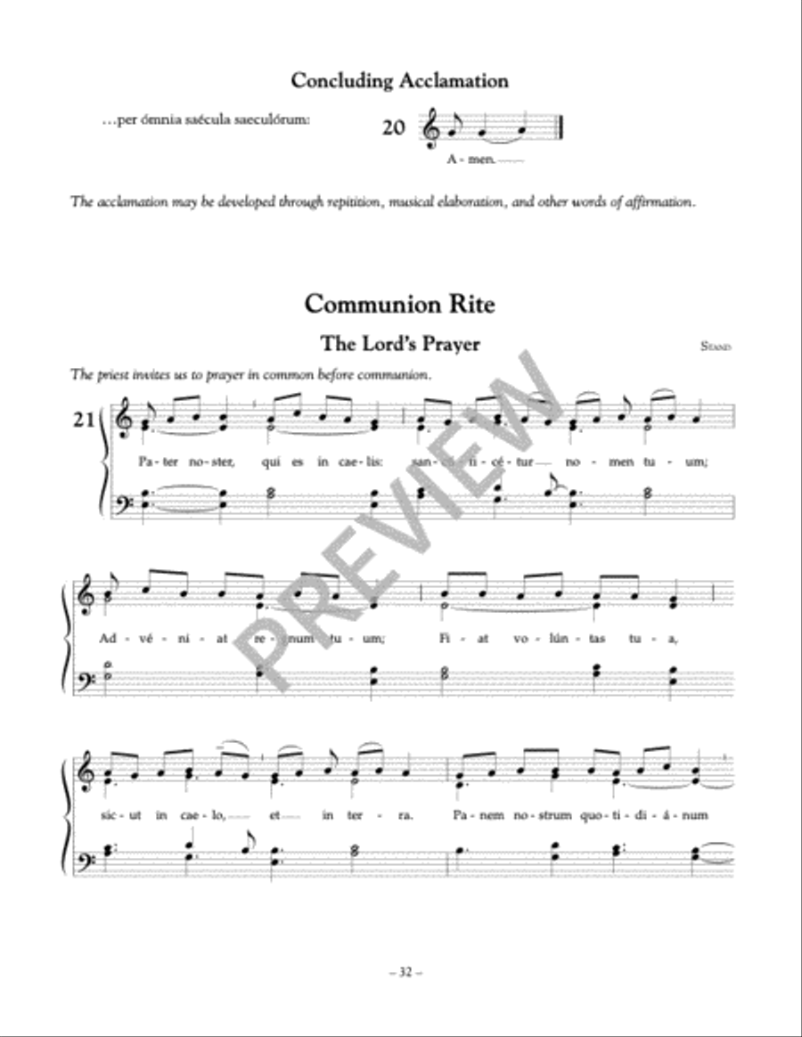 Latin Gregorian Chant Mass Accompaniment Mass scores gallery preview page 18