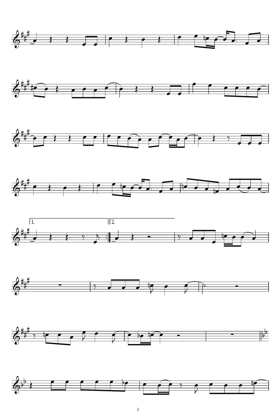 Something Beautiful Alto Saxophone scores gallery preview page 2