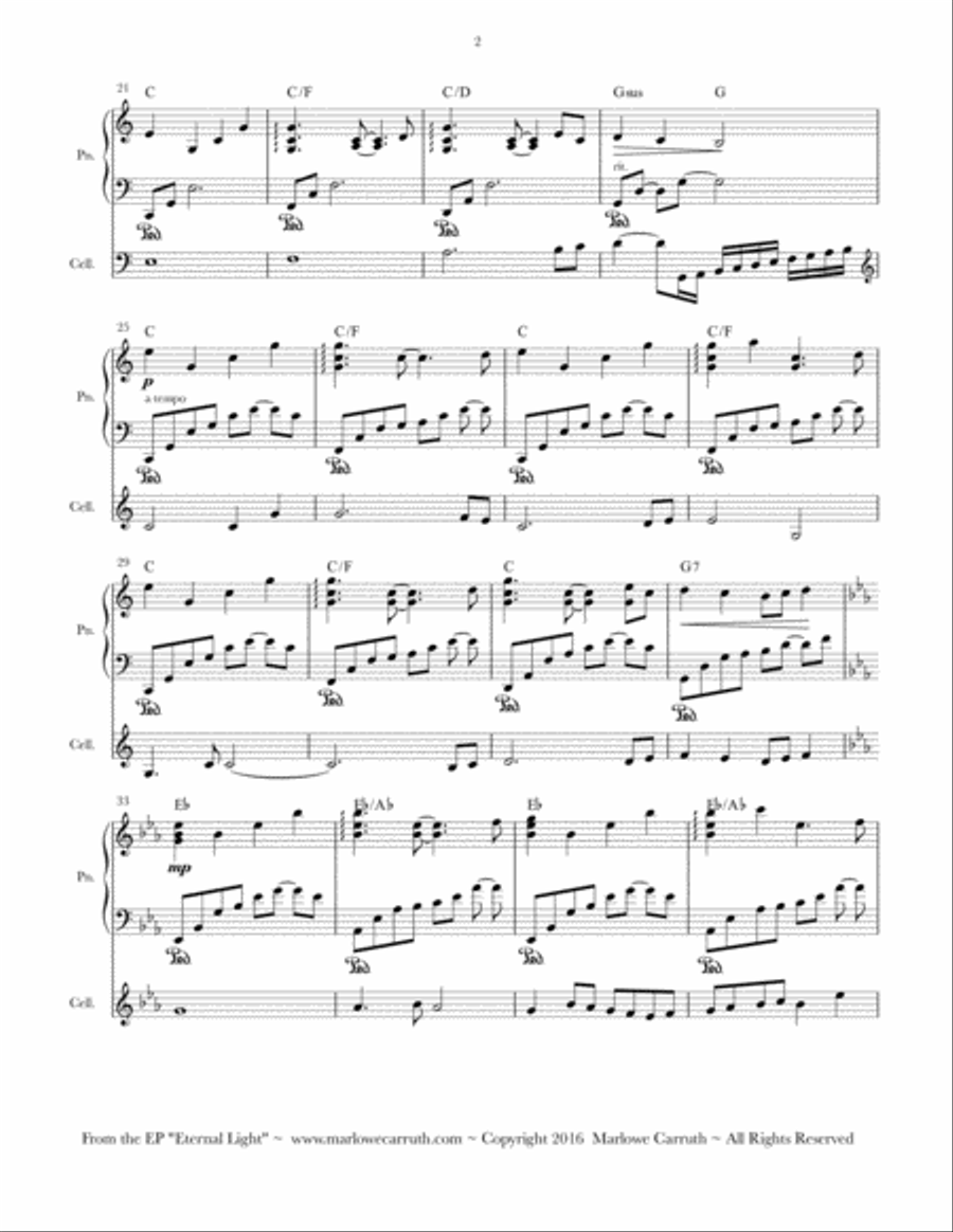 Prayer for Peace String Duet scores gallery preview page 2