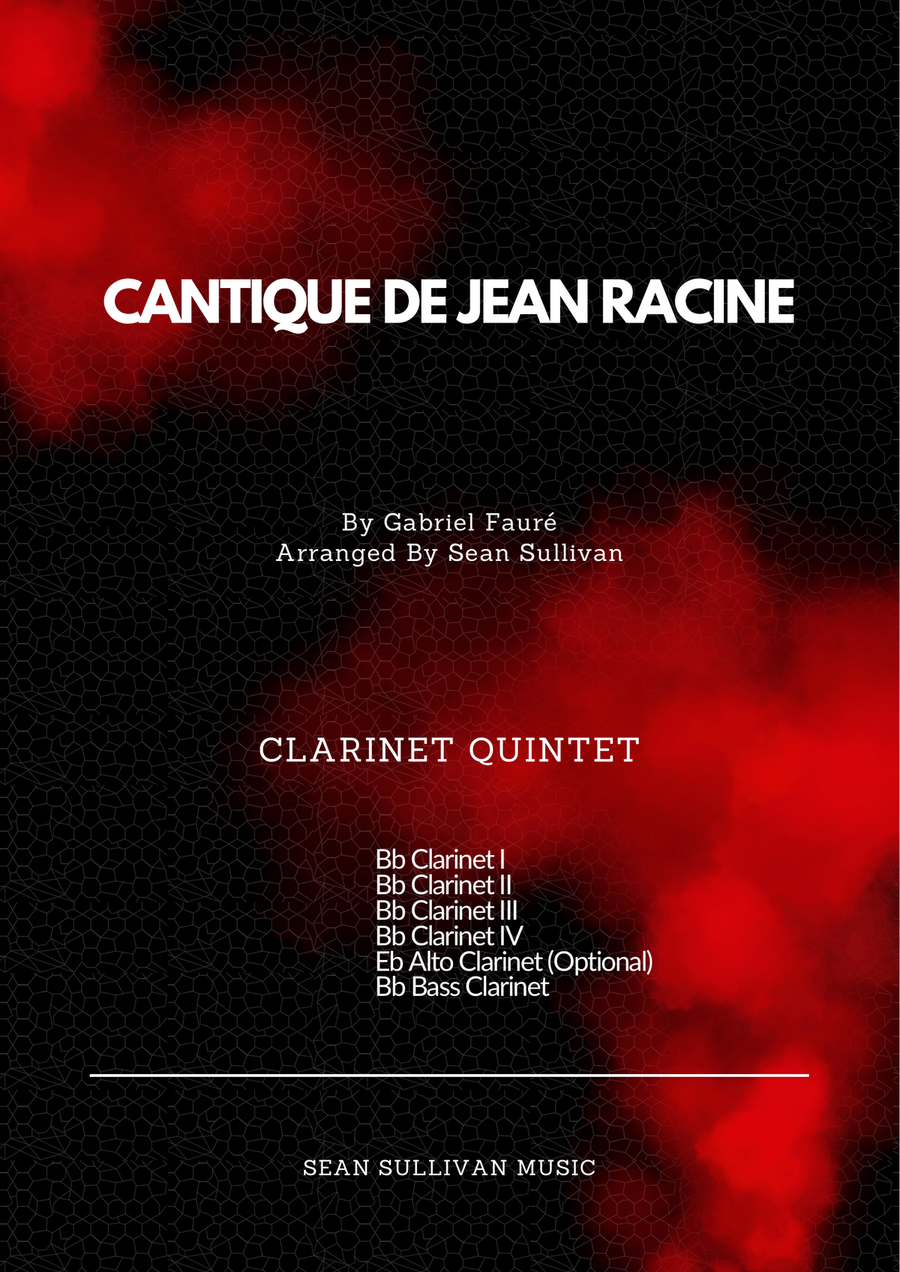 Cantique de Jean Racine Clarinet Quintet scores gallery preview page 1