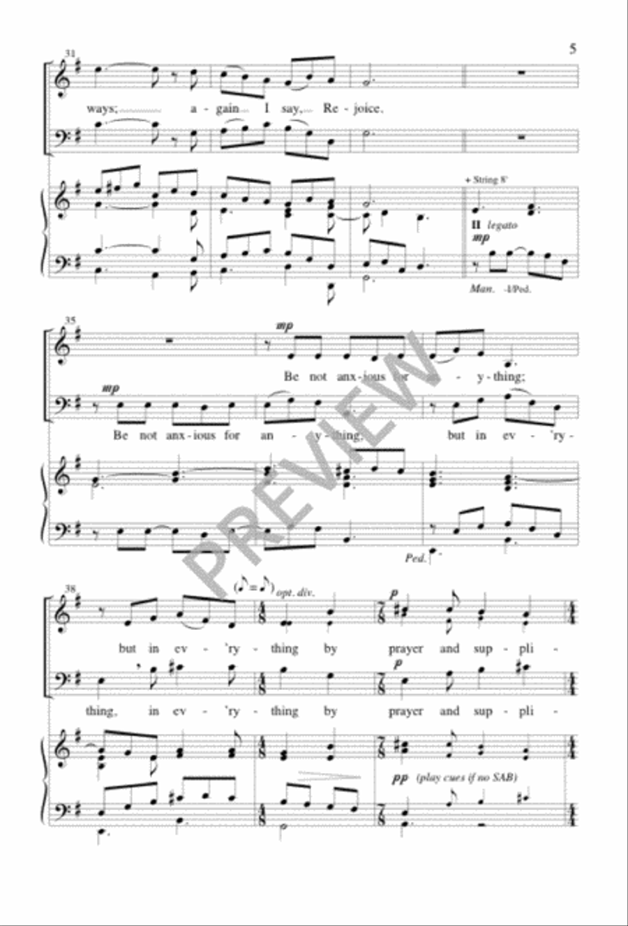 Rejoice in the Lord Always 3-Part scores gallery preview page 5