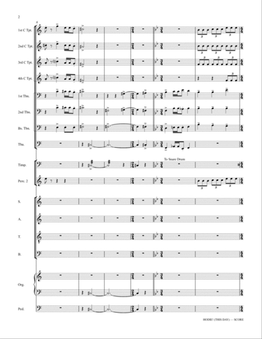 Hodie (This Day) - Score Hodie (This Day) - Score Choir scores gallery preview page 2