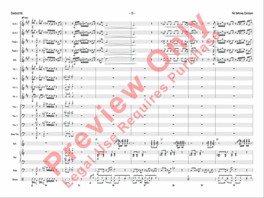 No Spring Chicken Jazz Ensemble scores gallery preview page 16
