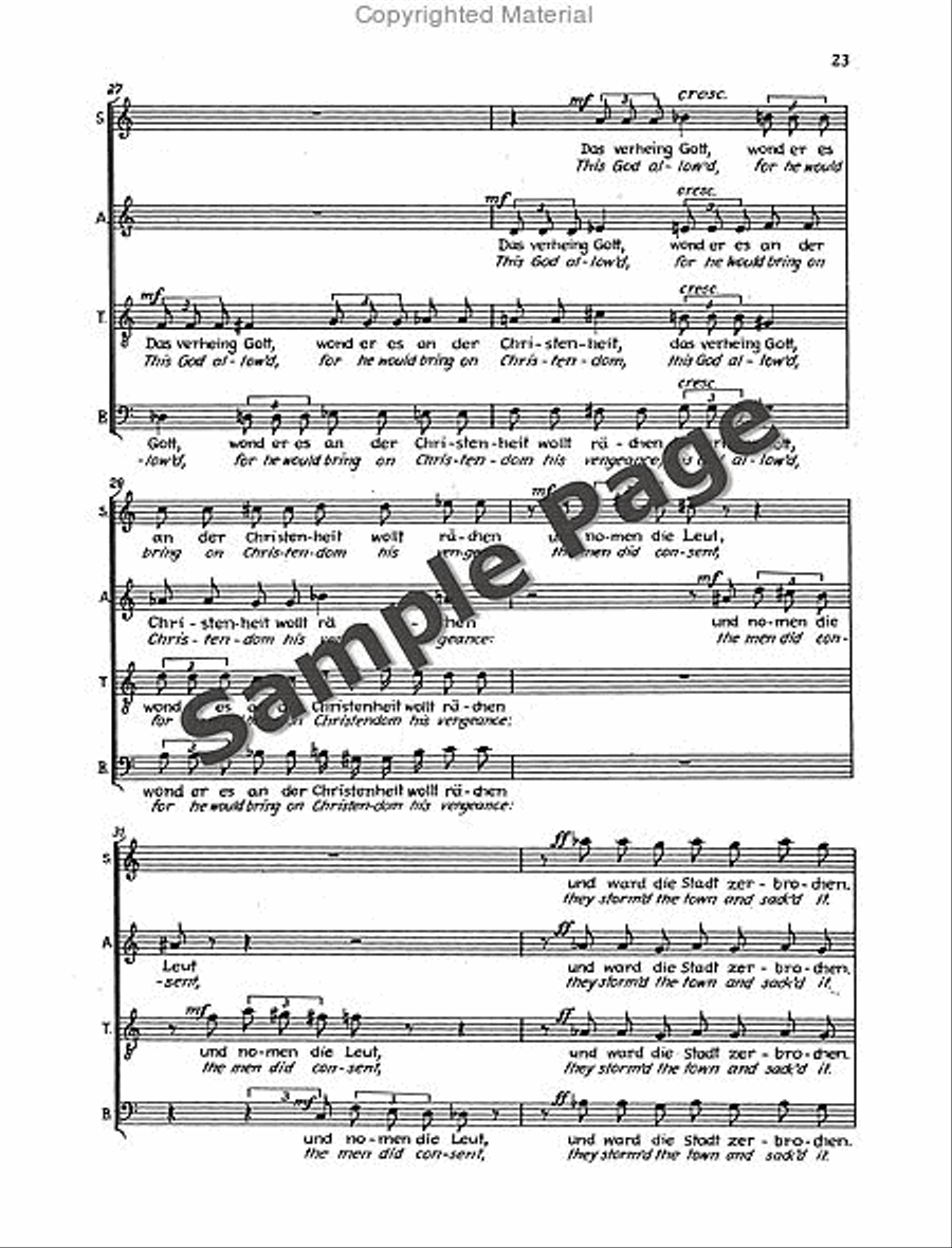 Der Tod Zu Basel Vocal Score 4-Part scores gallery preview page 26