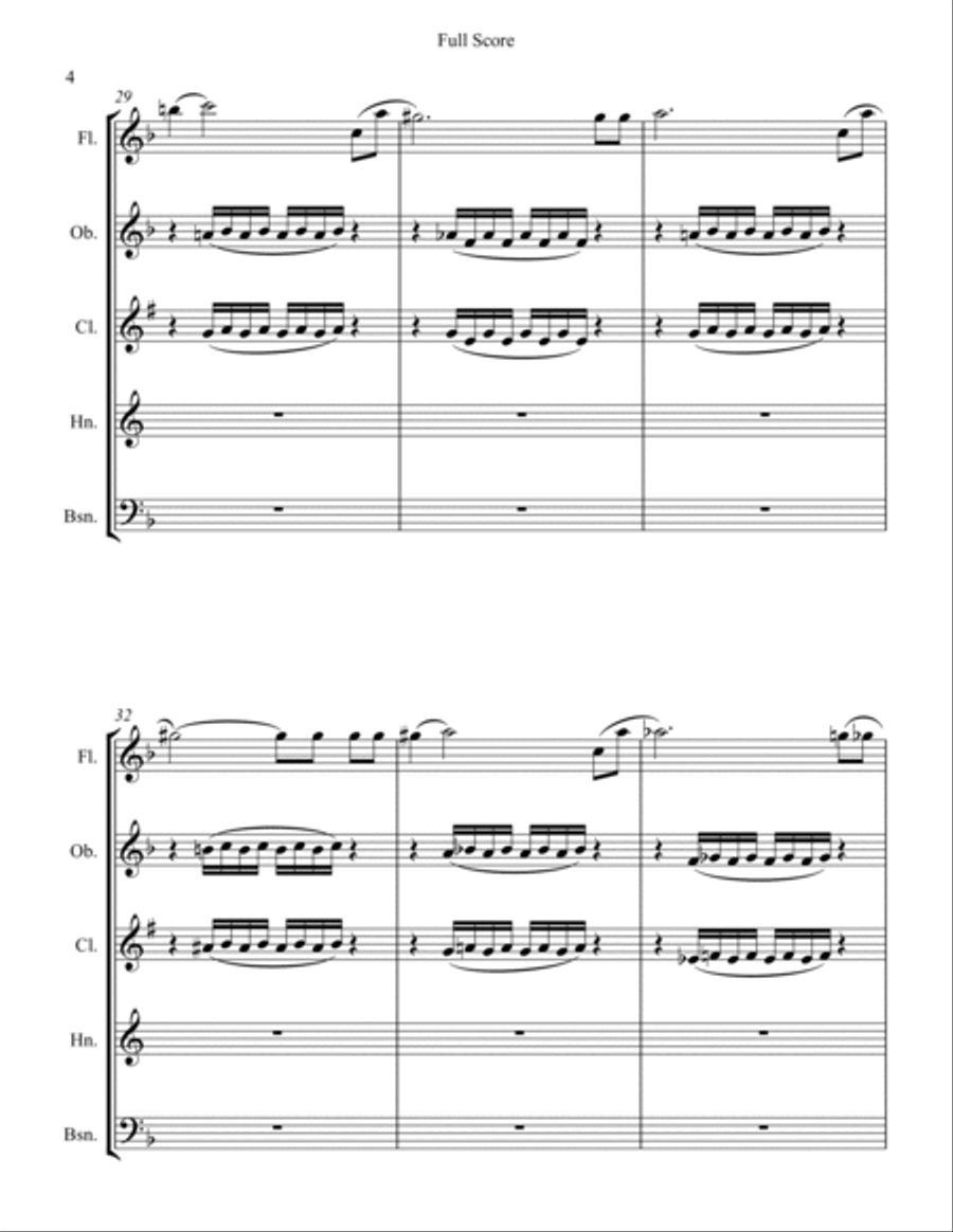 Bali Ha'i Bali Ha'i Woodwind Quintet scores gallery preview page 4