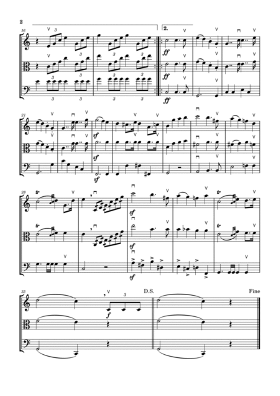 Wedding March String Trio scores gallery preview page 2