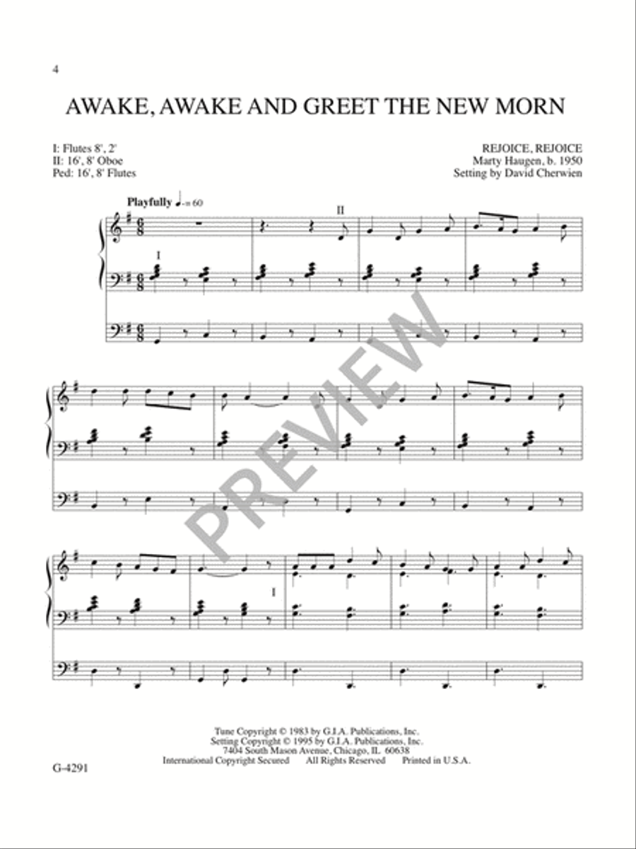 Six Organ Preludes on Hymntunes by Marty Haugen, Jeremy Young, and Skinner Chavez-Melo Organ scores gallery preview page 6