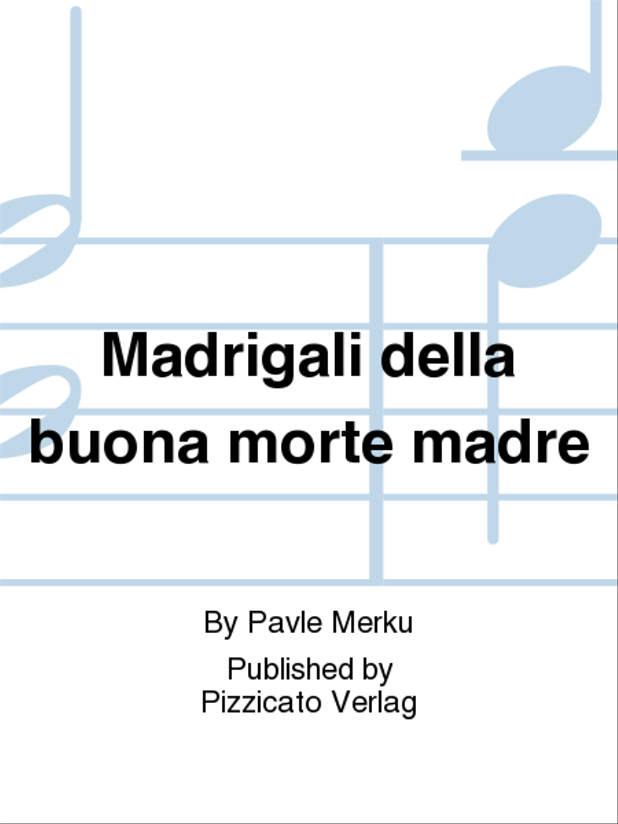 Madrigali della buona morte madre School and Community scores gallery preview page 1