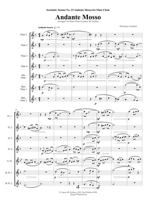 Scarlatti: Andante mosso for Flute Choir
