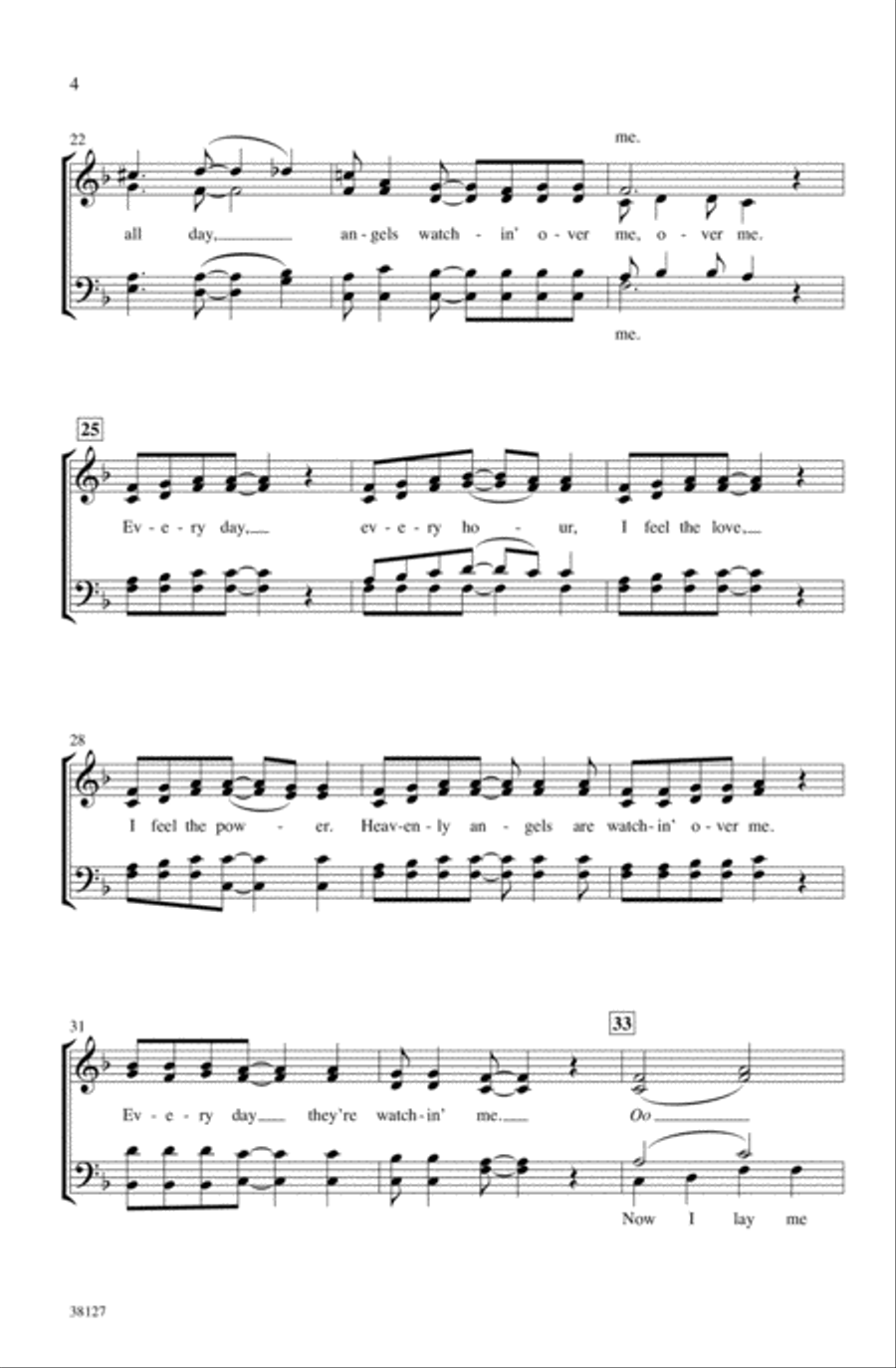 Watchin' Over Me SSATB scores gallery preview page 3