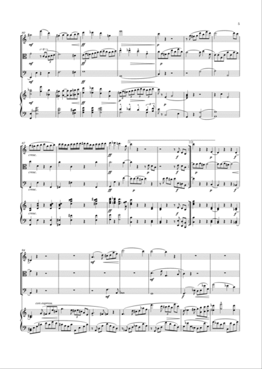 Andrée - Piano Quartet in A minor Piano Quartet scores gallery preview page 6