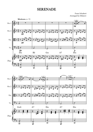 Book cover for Serenade | Schubert | String Quartet | Piano | Chords