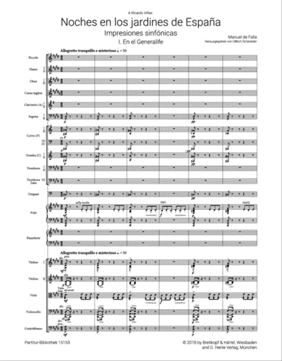 Noches en los jardines de España Orchestra scores gallery preview page 2