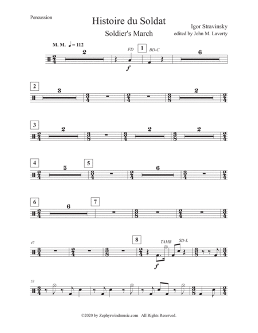 Histoire du Soldat Percussion Part Histoire du Soldat Percussion Part Chamber Music scores gallery preview page 2