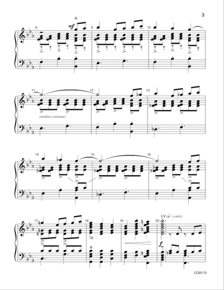 Let All Things Now Living Handbell Choir scores gallery preview page 3