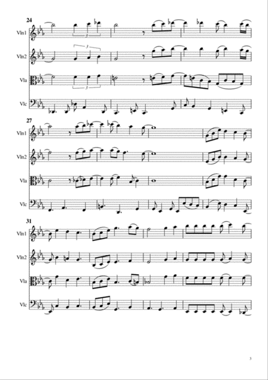 How Deep Is Your Love from the Motion Picture SATURDAY NIGHT FEVER String Quartet scores gallery preview page 3