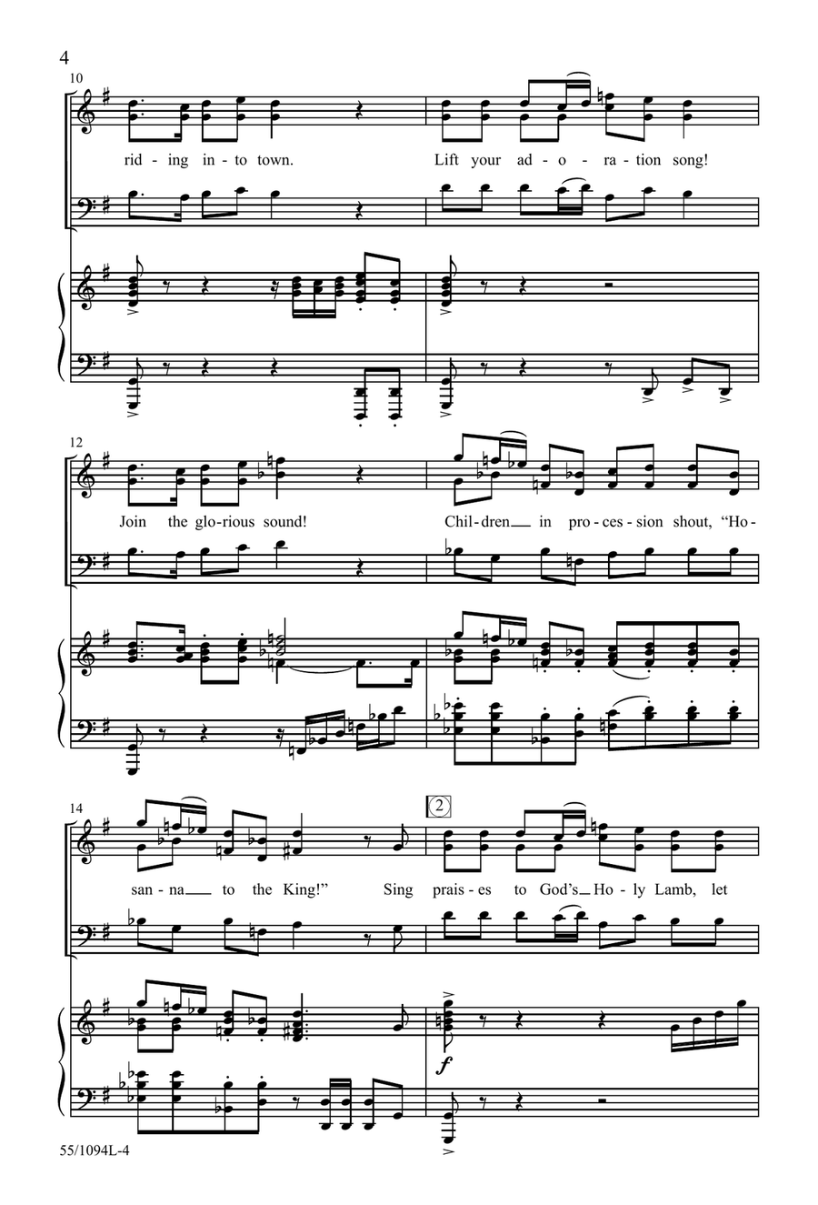 Behold! God's Holy Lamb by Mark Hayes 3-Part - Digital Sheet Music page 6