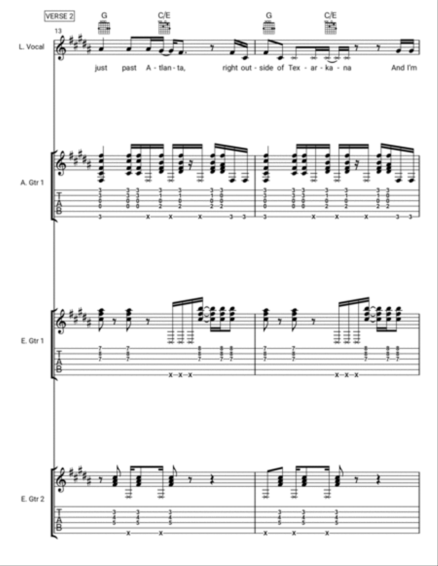 Back to Arkansas Acoustic Guitar scores gallery preview page 4