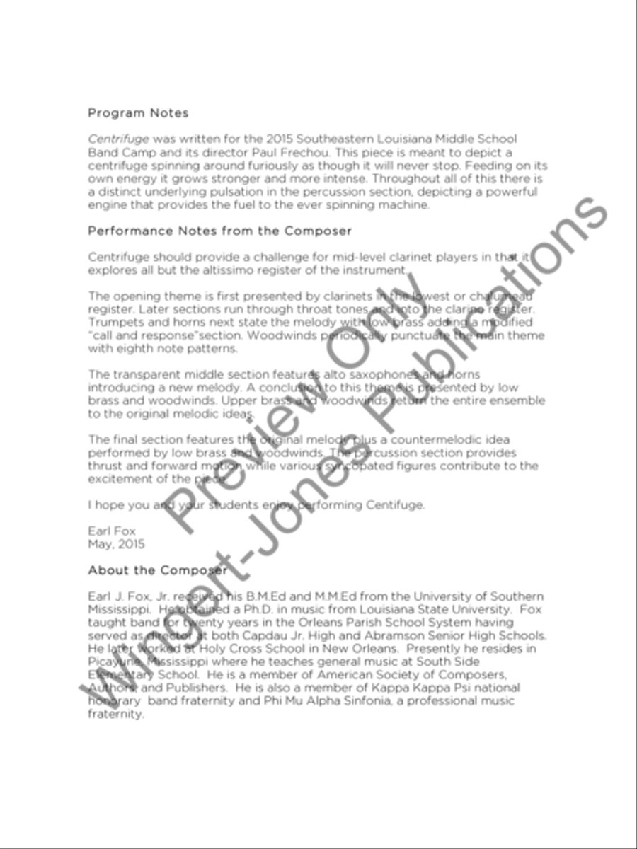 Centrifuge Centrifuge Concert Band scores gallery preview page 3