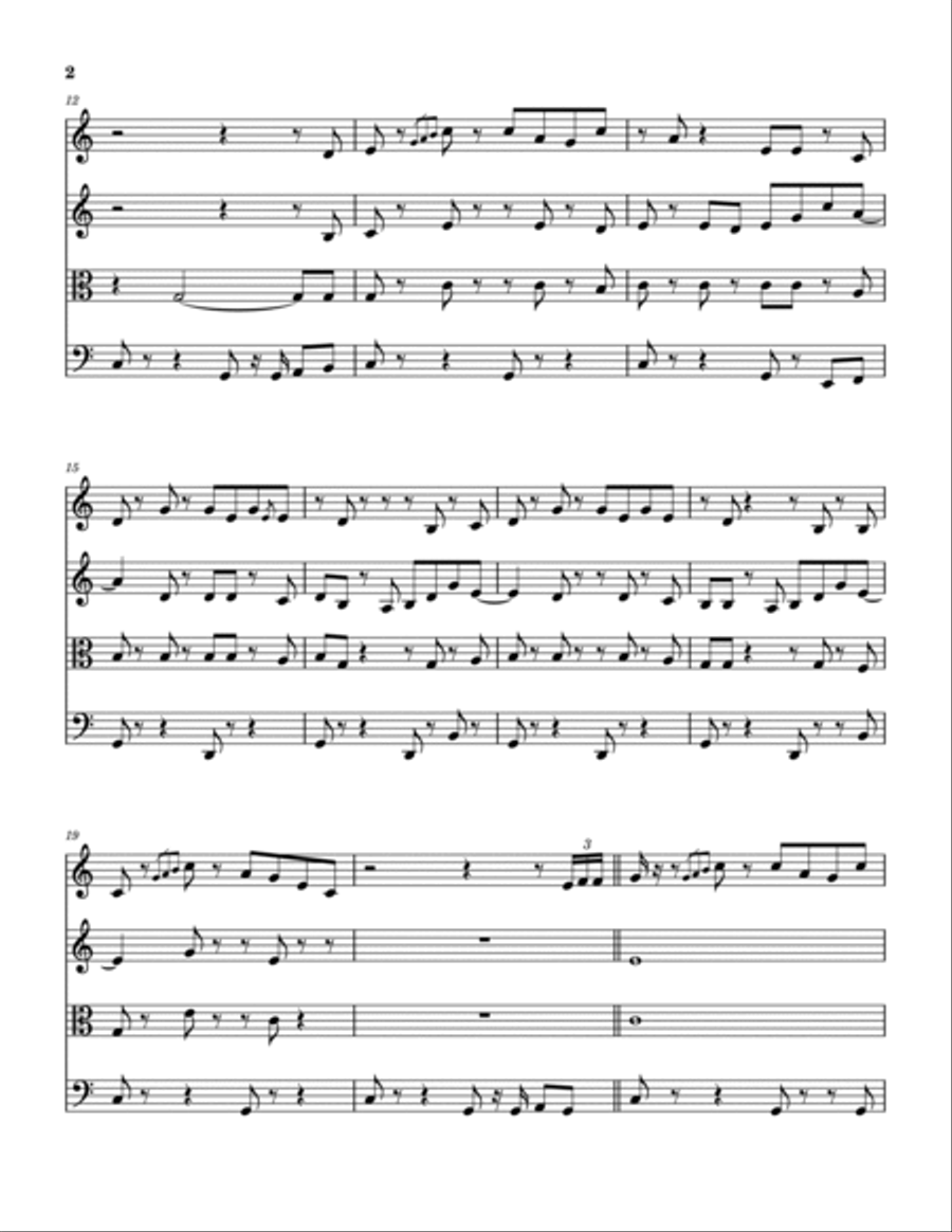Winchester Cathedral String Quartet scores gallery preview page 3