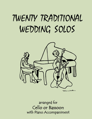 Book cover for 20 Traditional Wedding Solos for Cello or Bassoon